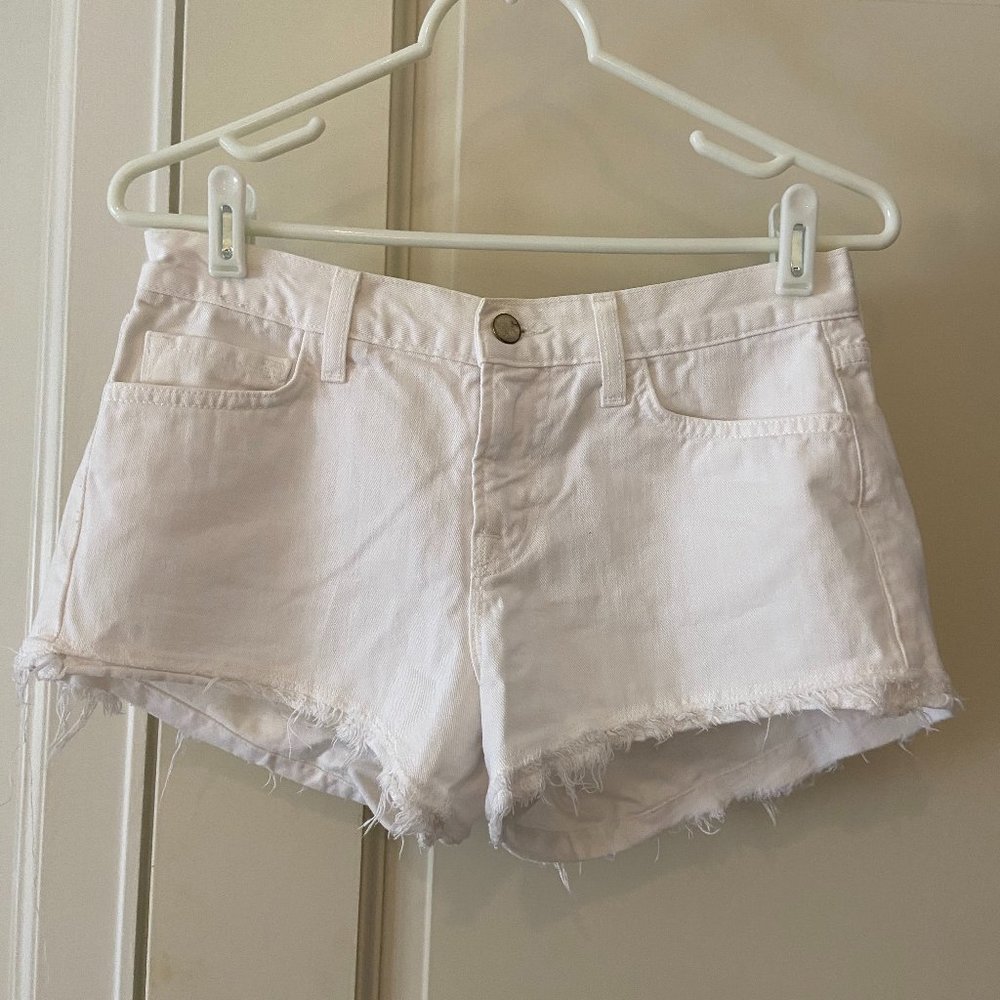 J Brand White Jean Shorts